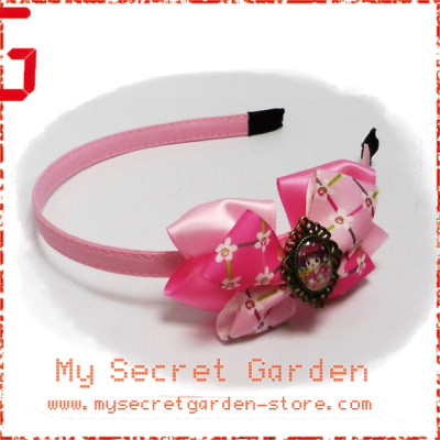 Tokyo Mew Mew ( Mew Mew Power ) 東京ミュウミュウ Ichigo Momomiya Kimono Anime Cabochon Hair Bows ( Hair Clip or Hair Band ) 
